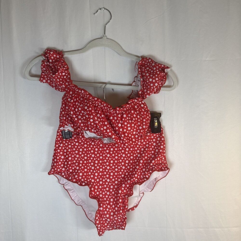 SHEIN Floral Printed Two Piece Swimsuit Women’s Size Small NWOT